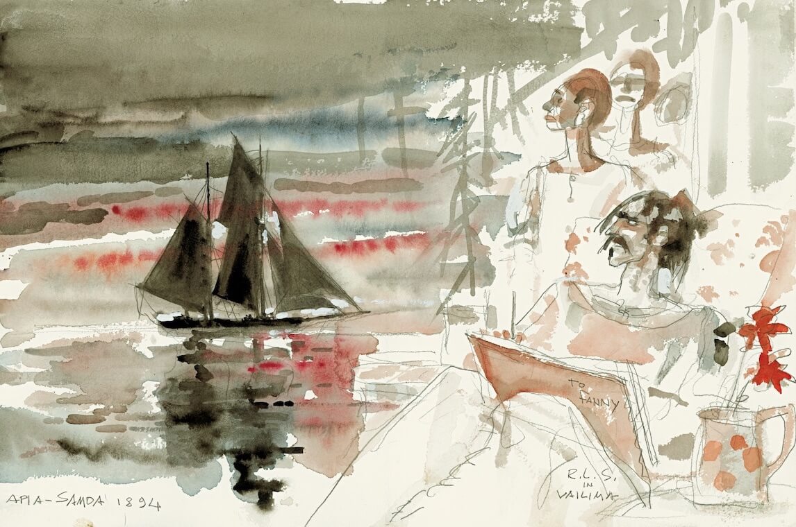 Robert Louis Stevenson in Vailima_1994© Cong S.A., Svizzera, tutti i diritti riservati. Pratt mostra Roma